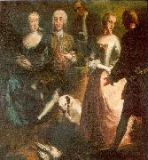 Joseph Esperlin Engagement of Maria Josepha Grafin von Waldburg-Friedberg-Scheer (1731 - 1782) and her cousin, Prince Joseph Wenzel von Furstenberg (1728 - 1783) in 1 France oil painting artist